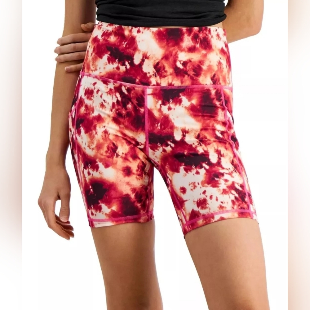 Ideology Compression Bike Shorts, Pink Shock, Size 3X